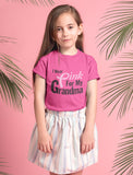 I Wear Pink for Grandma Youth Kids T-Shirt