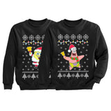 Spongebob & Patrick Ugly Christmas Youth Sweatshirt Set Siblings