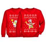 Spongebob & Patrick Ugly Christmas Youth Sweatshirt Set Siblings