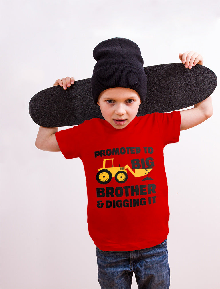 Promoted to Big Brother and Digging It Toddler Shirt