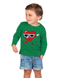 Dabbing Heart Valentine's Day Love Dab Toddler Long sleeve T-Shirt 