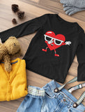 Dabbing Heart Valentine's Day Love Dab Toddler Long sleeve T-Shirt