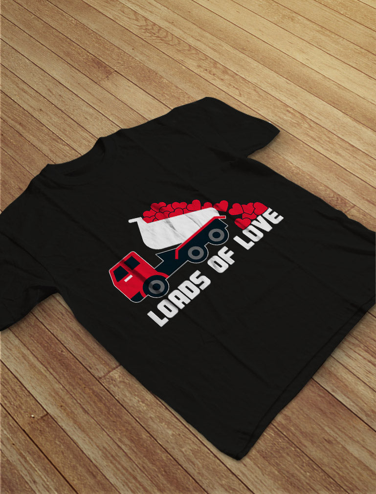 First Valentine's Day Loads of Love Dump Truck Infant Kids T-Shirt