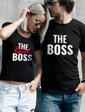 The Boss & The Real Boss Funny Matching Valentine's Day Couple T-Shirts Gift