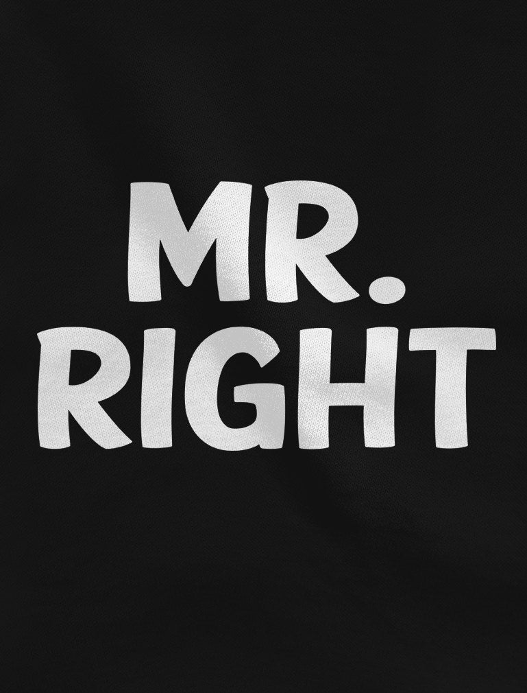 Mr Right and Mrs Always Right Husband & Wife Funny Matching Couple Hoodie Set