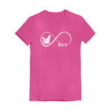 Infinite Love - Gift for Cat Lovers Youth Kids Girls' Fitted T-Shirt