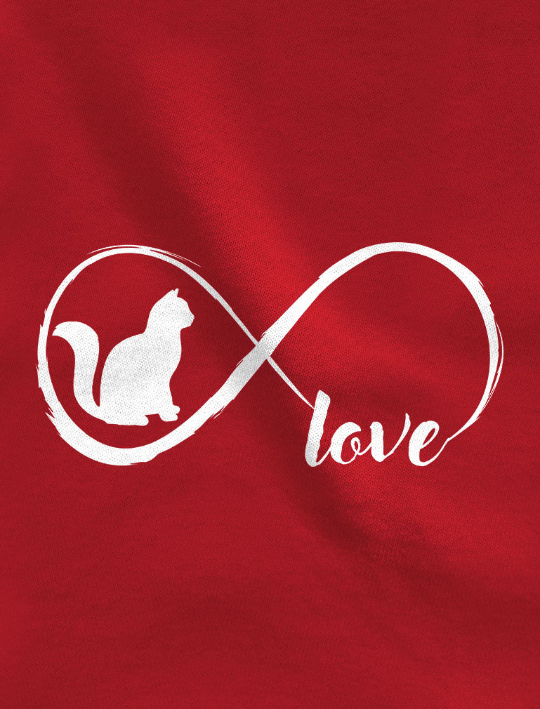 Infinite Love - Gift for Cat Lovers Youth Kids Girls' Fitted T-Shirt