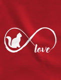 Infinite Love - Gift for Cat Lovers Youth Kids Girls' Fitted T-Shirt