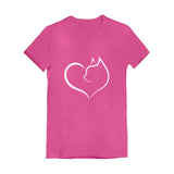 Infinite Love Cat - Gift for Cat Lovers Youth Kids Girls' Fitted T-Shirt
