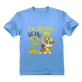 Paw Patrol Rubble Digging 2nd Birthday Official Nickelodeon Toddler Kids T-Shirt