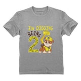 Paw Patrol Rubble Digging 2nd Birthday Official Nickelodeon Toddler Kids T-Shirt