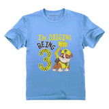 Paw Patrol Rubble Digging 3rd Birthday Official Toddler Kids T-Shirt