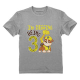 Paw Patrol Rubble Digging 3rd Birthday Official Toddler Kids T-Shirt