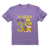 Paw Patrol Rubble Digging 3rd Birthday Official Toddler Kids T-Shirt