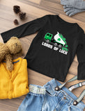 Loads of Luck - St. Patrick's Day Clover Truck Long sleeve T-Shirt For Kids