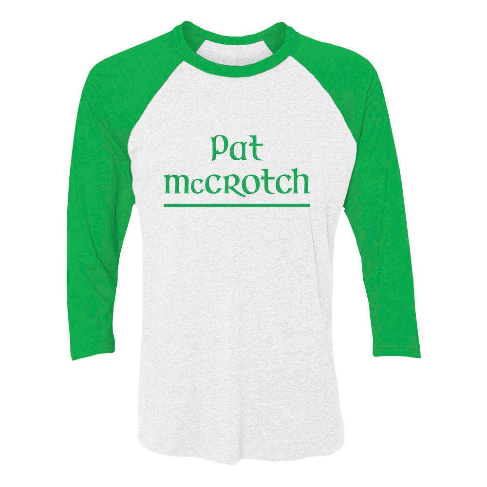 Pat Mccrotch St. Patrick's Day/Paddy Day Funny 3/4 Sleeve Baseball Jersey Shirt