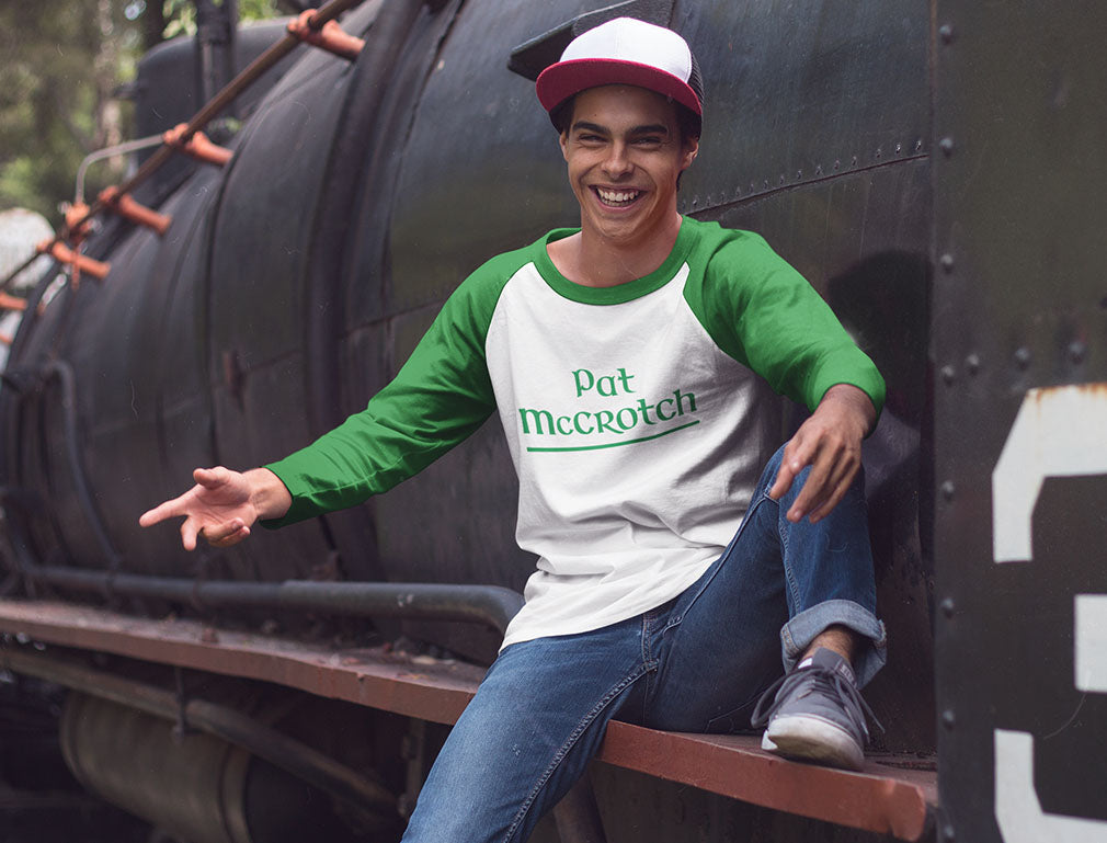 Pat Mccrotch St. Patrick's Day/Paddy Day Funny 3/4 Sleeve Baseball Jersey Shirt
