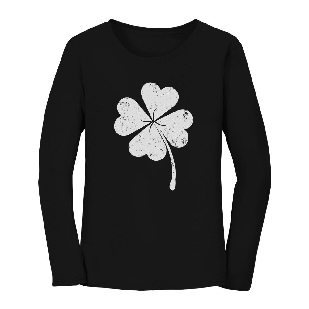 St. Patricks Day Lucky Charm Clover Women Long Sleeve T-Shirt