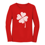 St. Patricks Day Lucky Charm Clover Women Long Sleeve T-Shirt