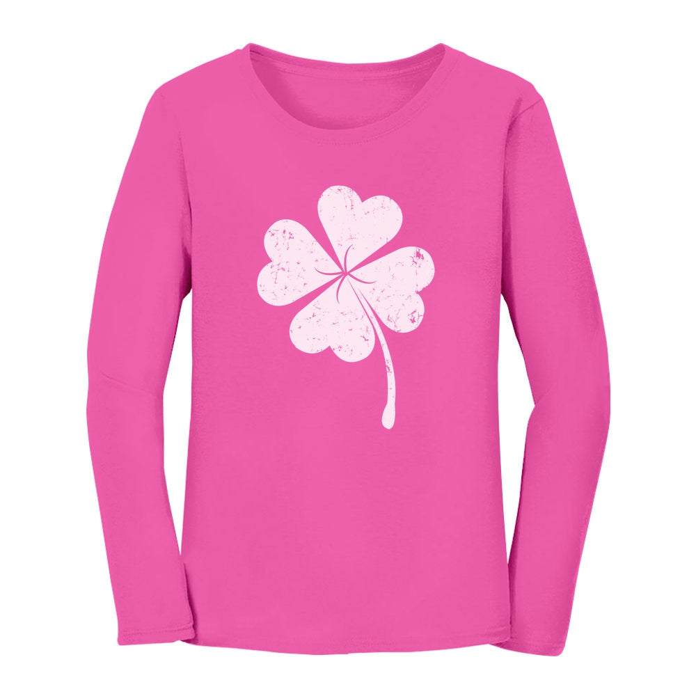 St. Patricks Day Lucky Charm Clover Women Long Sleeve T-Shirt