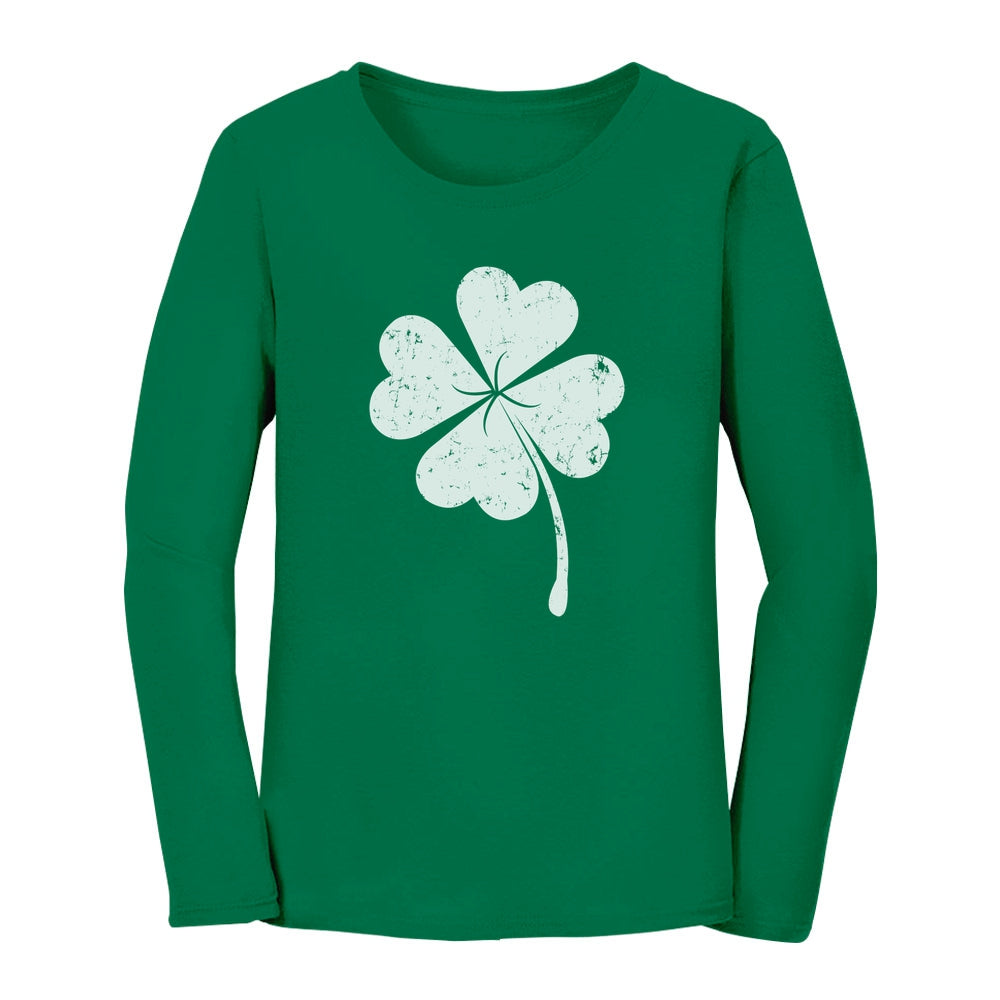 St. Patricks Day Lucky Charm Clover Women Long Sleeve T-Shirt