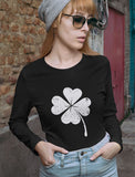 St. Patricks Day Lucky Charm Clover Women Long Sleeve T-Shirt