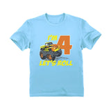 4 Year Old Boy Truck 4th Birthday Toddler Kids T-Shirt