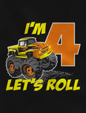 4 Year Old Boy Truck 4th Birthday Toddler Kids T-Shirt