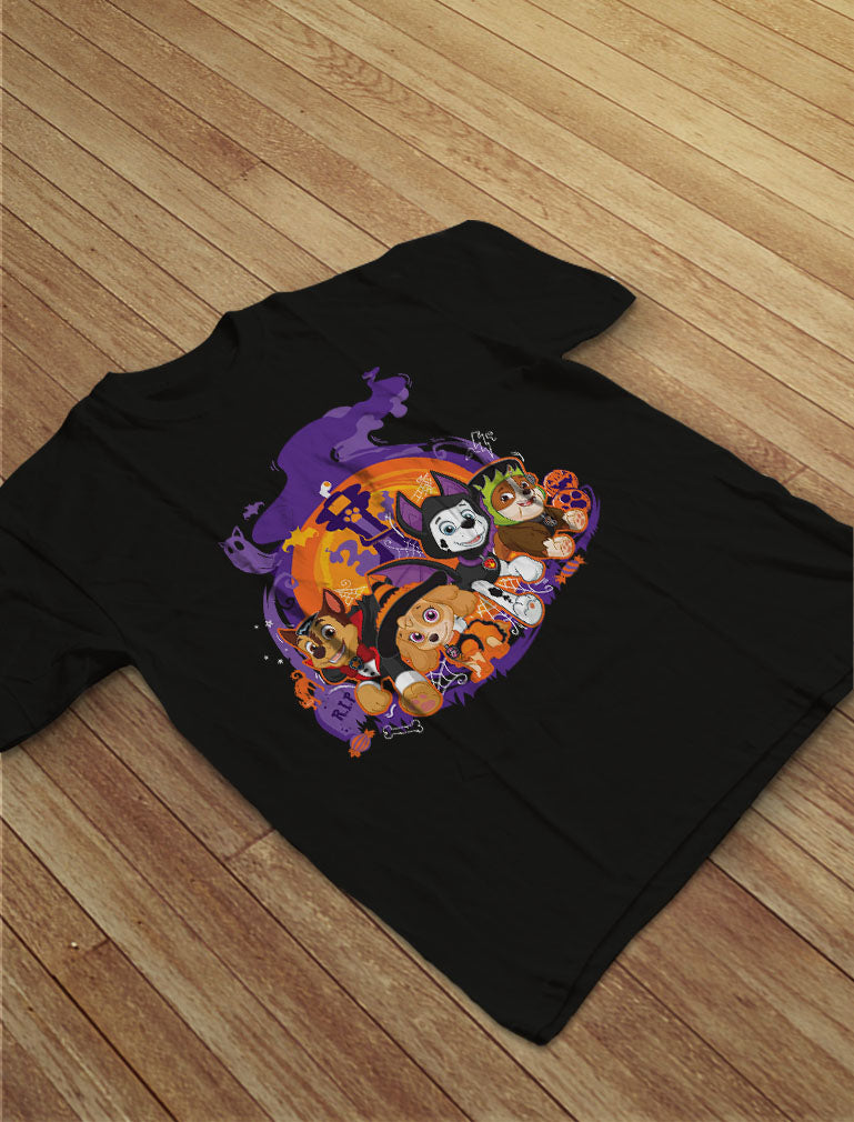 Paw Patrol Rubble Skye Chase Marshall Pups Halloween Toddler Kids T-Shirt