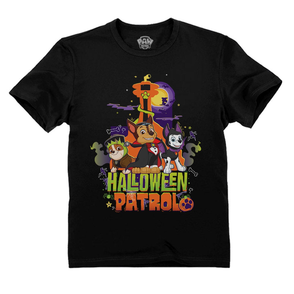 Halloween Paw Patrol Rubble Chase Marshall Pups Official Toddler Kids T-Shirt