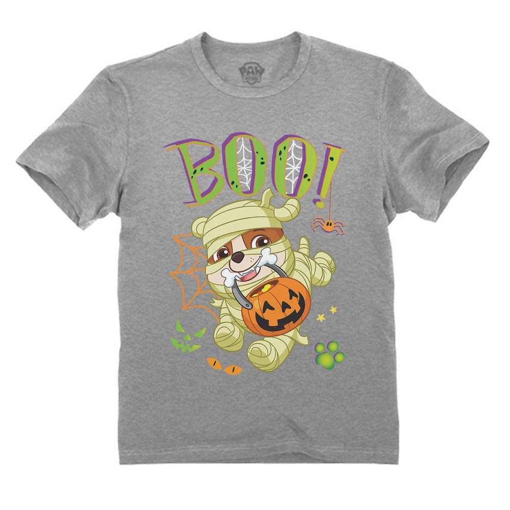 Paw Patrol Rubble Halloween Mummy Nick Toddler Kids T-Shirt