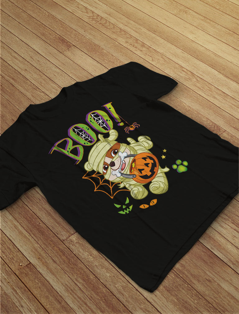 Paw Patrol Rubble Halloween Mummy Nick Toddler Kids T-Shirt