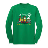 2 Year Old Boy 2nd Birthday Outfit Two Train Toddler Kids Long sleeve T-Shirt 