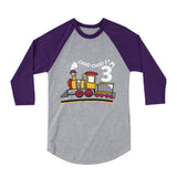 3rd Birthday 3 Year Old Boy Choo Train 3/4 Sleeve Baseball Jersey Toddler Shirt 
