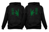 Best Buds Gift for Weed Lovers - Funny Cannabis Leaf Matching Hoodies Set