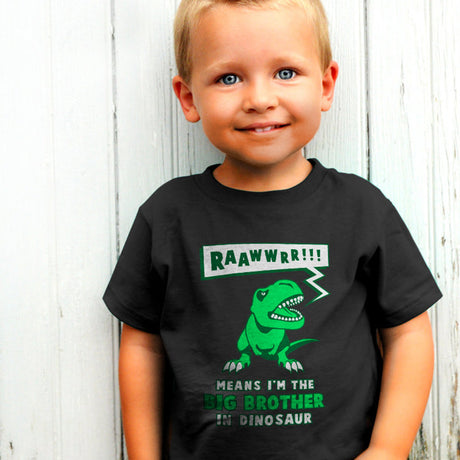 Big Brother In Dinosaur Toddler Kids T-Shirt - Orange 1