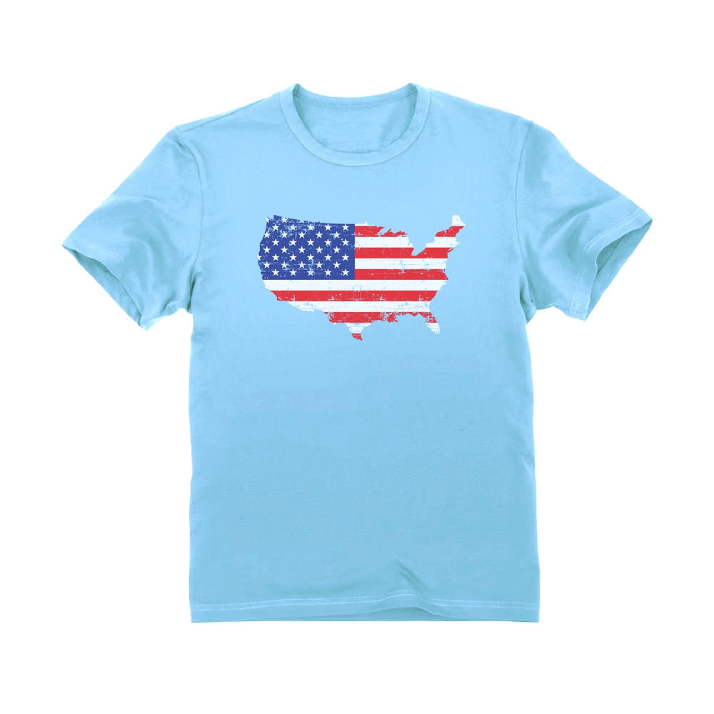 USA Map Youth Kids T-Shirt