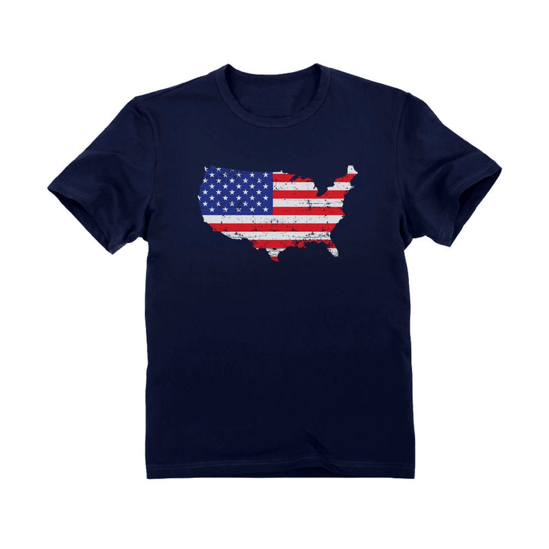 USA Map Youth Kids T-Shirt