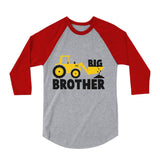 Big Brother Tractor Boys 3/4 Sleeve Baseball Jersey Toddler Shirt
