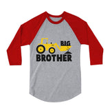 Big Brother Tractor Boys 3/4 Sleeve Baseball Jersey Toddler Shirt 