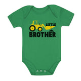 Little Brother Tractor Baby Boy Onesie 