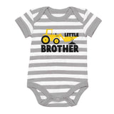 Little Brother Tractor Baby Boy Onesie