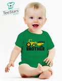 Little Brother Tractor Baby Boy Onesie