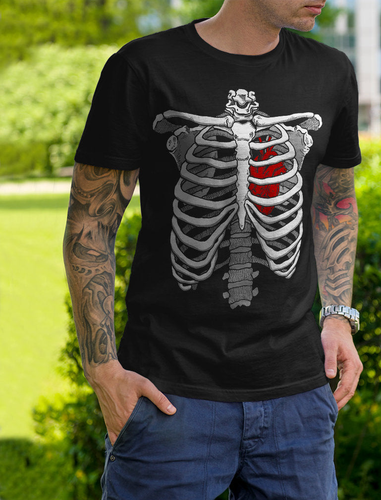 Skeleton Rib Cage Xray T-Shirt