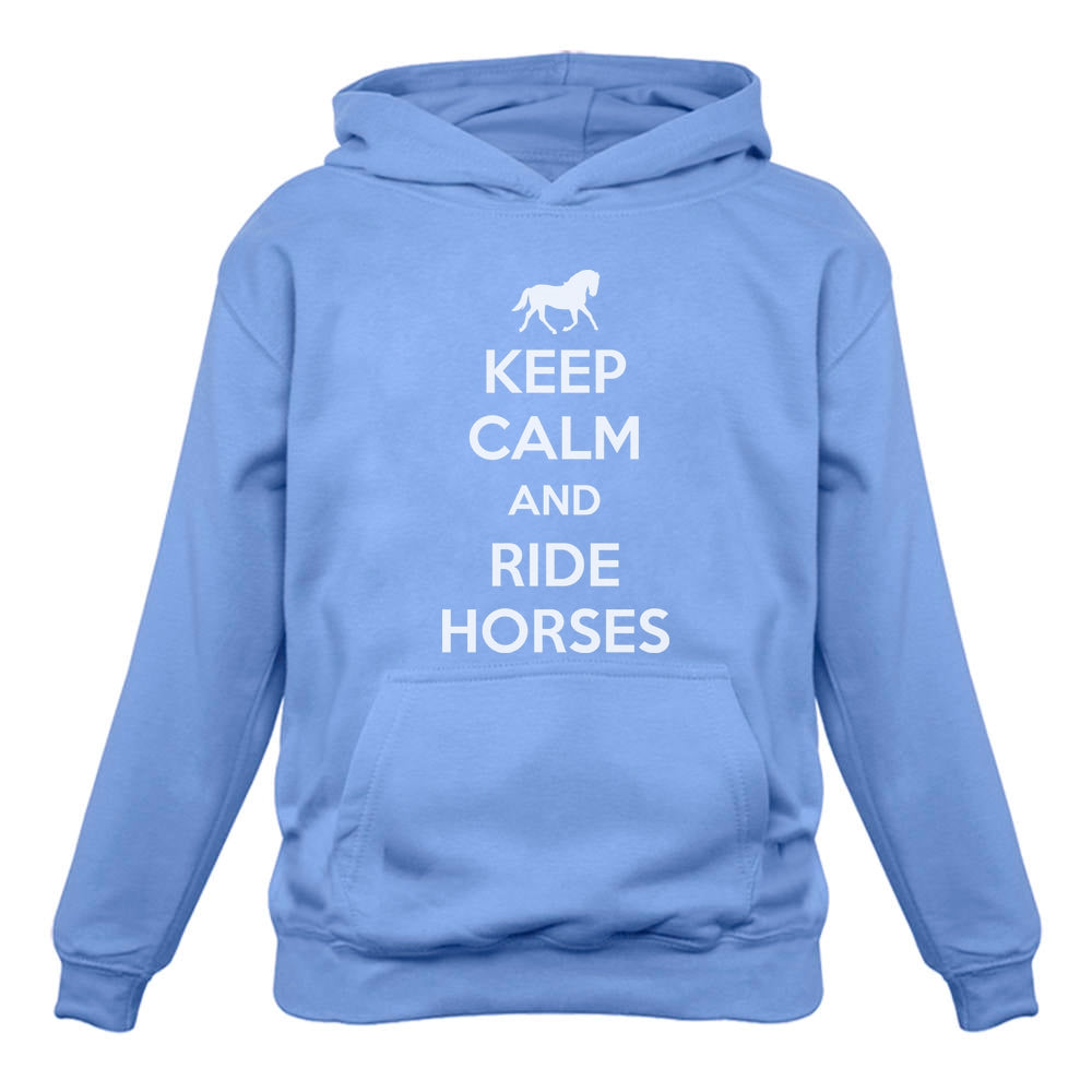 Keep Calm Ride Horses Women Hoodie