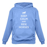 Keep Calm Ride Horses Women Hoodie