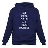 Keep Calm Ride Horses Women Hoodie