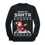 Kung Fu Santa Ugly Christmas Sweater Youth Kids Long Sleeve T-Shirt