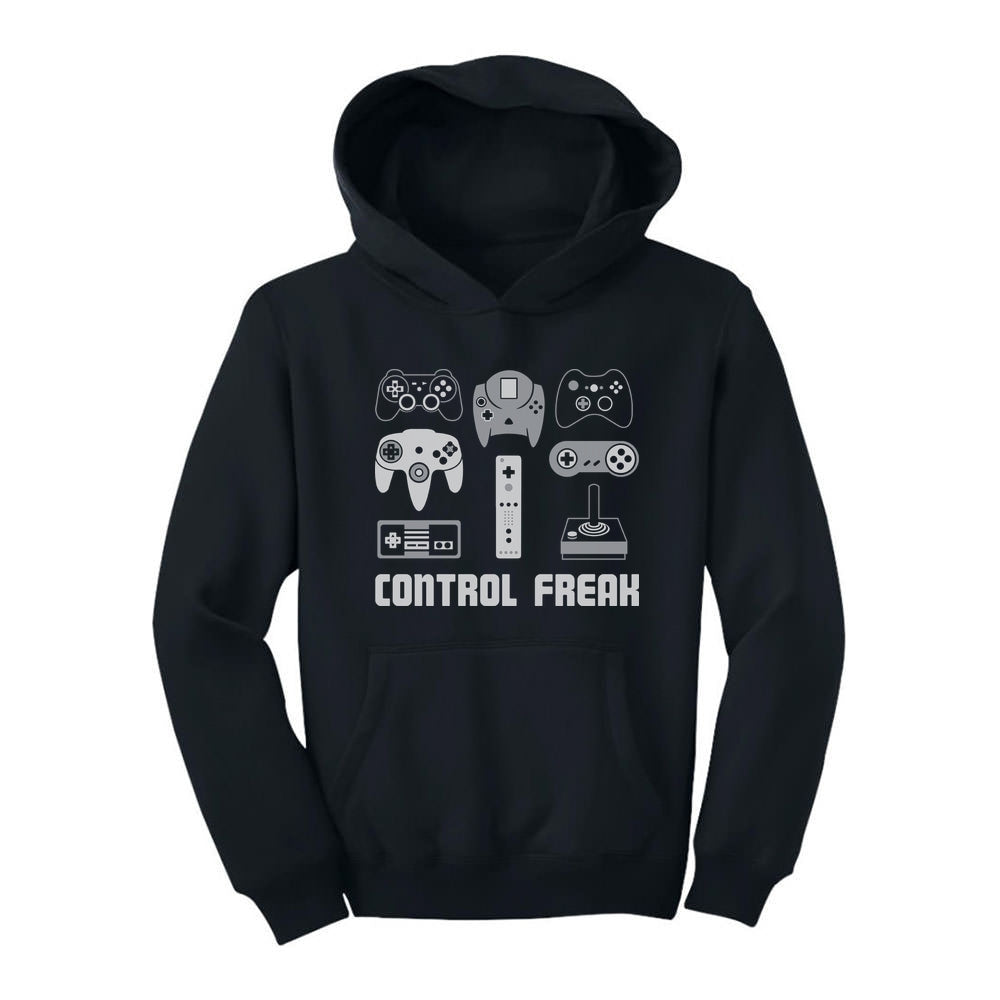 Video Game Control Freak Gamer Youth Hoodie
