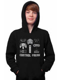 Video Game Control Freak Gamer Youth Hoodie